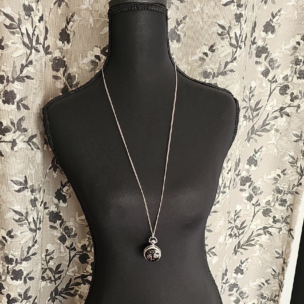 Stainless Vintage Pocket Pendant Watch Quartz